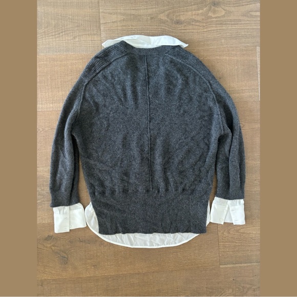 brochu walker gray v-neck layered pullover sweater the looker - Picture 6 of 6